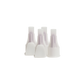 A close-up of white microdot droplet pen needles, showing the sterile caps you need for safe subcutaneous injections.